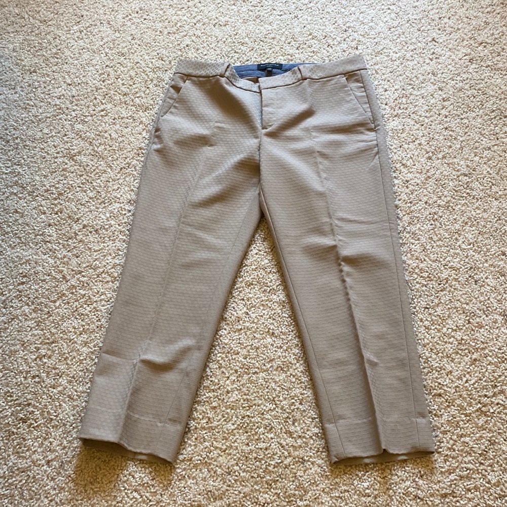 Banana republic, crop slacks, tan color, size 12 petite brand new